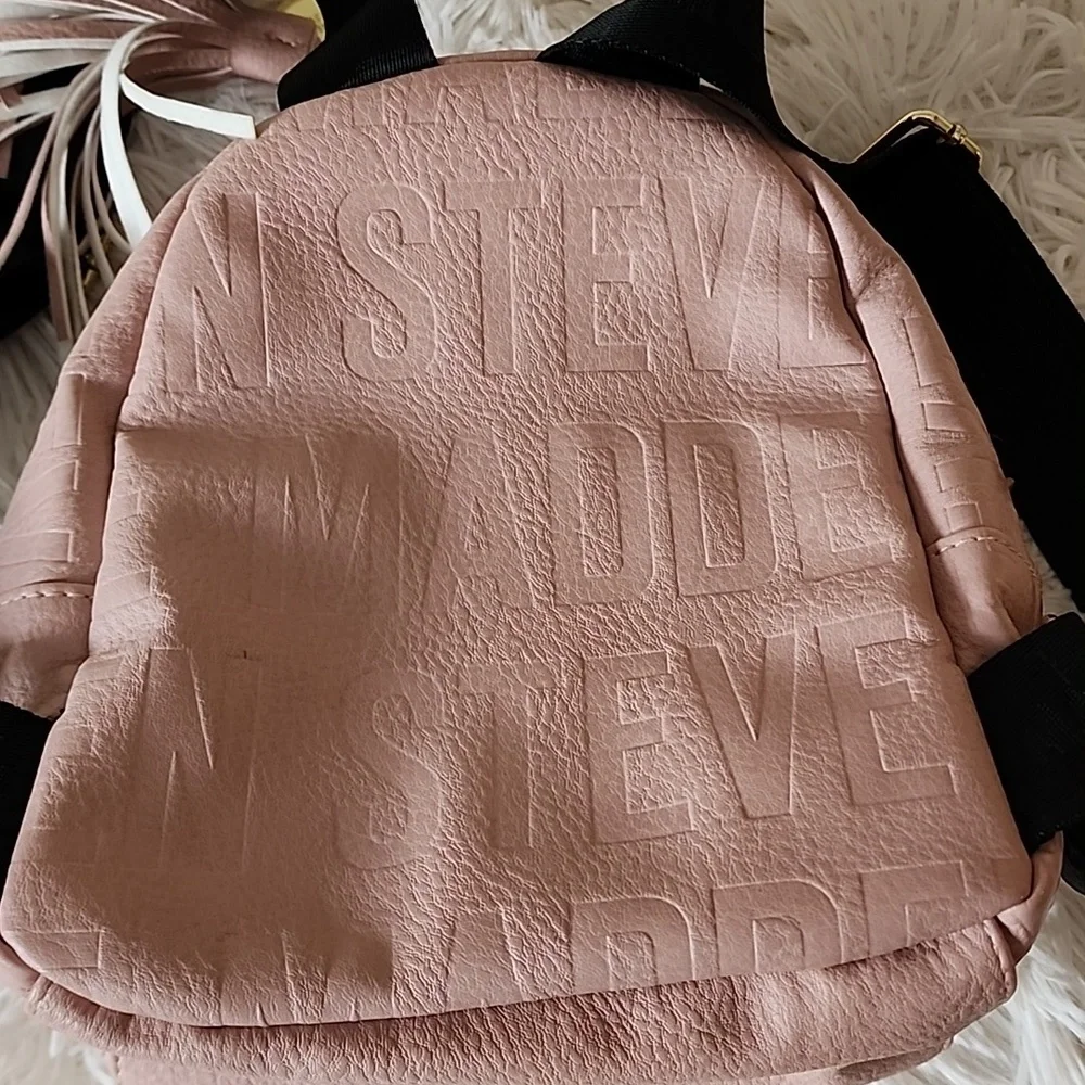 Steve Madden Blush Pink Embossed Backpack